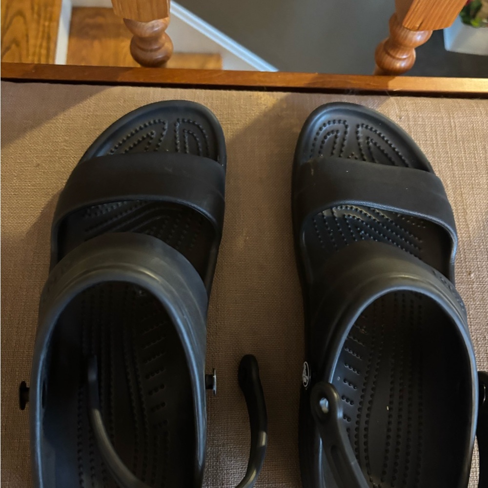 Stylish CROCS Black Sandals with Straps